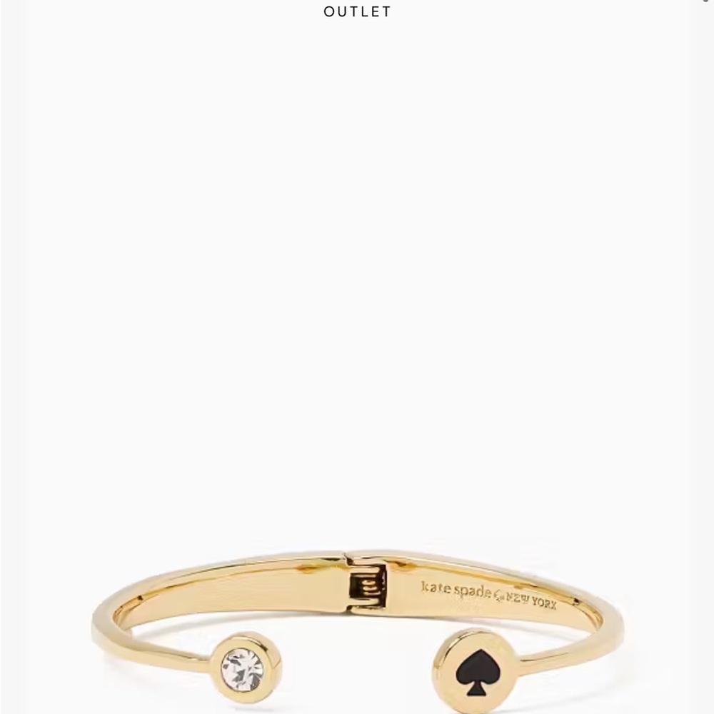 Kate Spade Gold and Black Open Cuff Bracelet